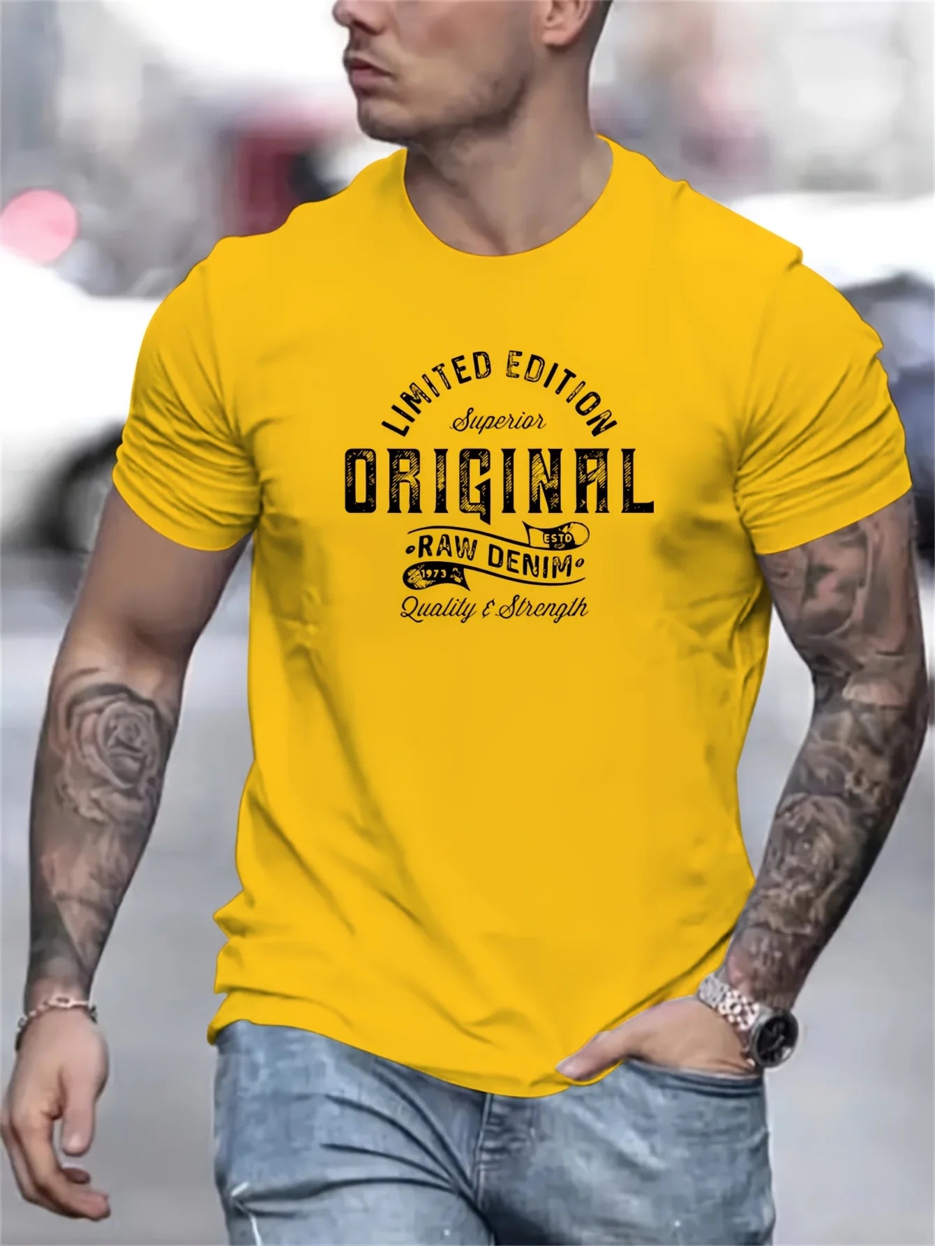 Men's summer 100% pure cotton fashionable casual sports loose edition pattern printed round neck short sleeved T-shirt top