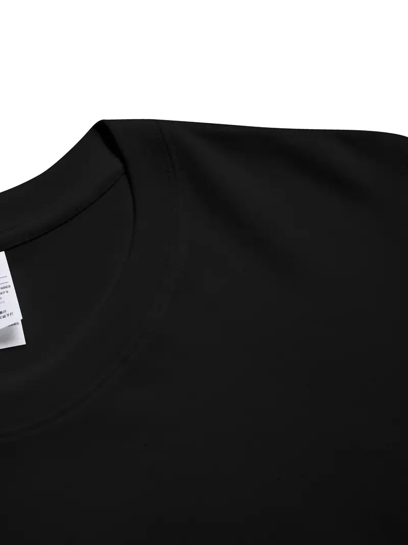 Men's summer 100% pure cotton fashionable casual sports loose edition pattern printed round neck short sleeved T-shirt top